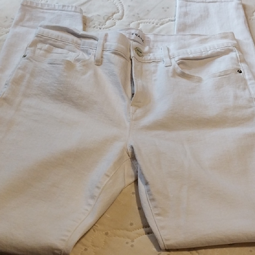 Frame White Jeans. Le Skinny de Jeanne Size 29